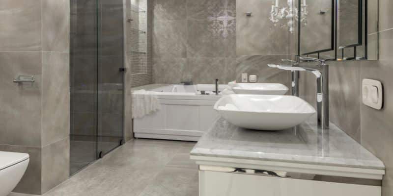 Modern bathroom with elegant fixtures