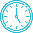 Clock showing hours icon